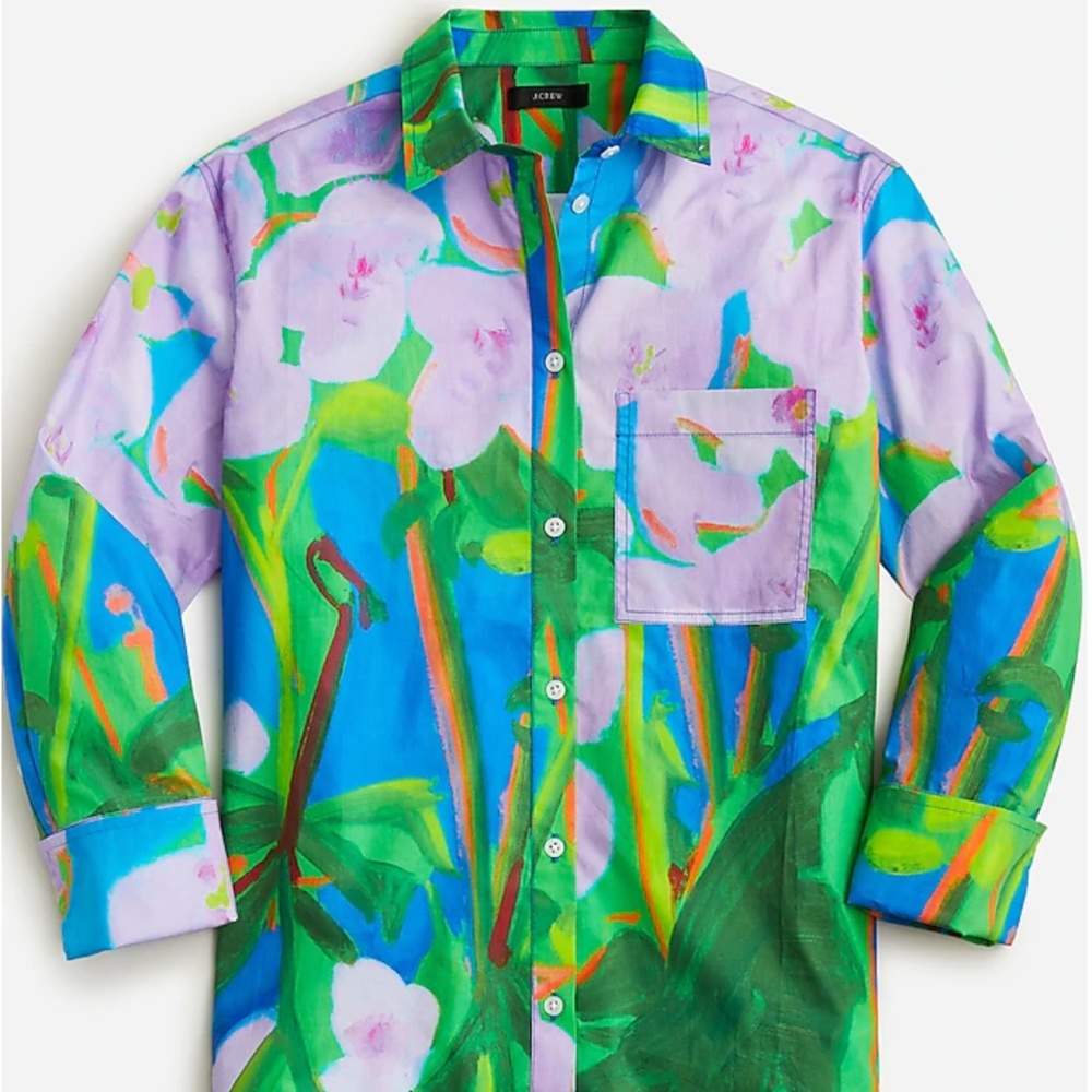 J.Crew Limited-edition Nicole Wittenberg sweet William button-up shirt size 16